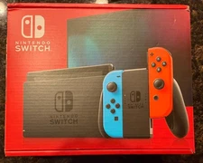 Nintendo Switch with Neon Blue and Neon Red Joy-Con (New, Never used)