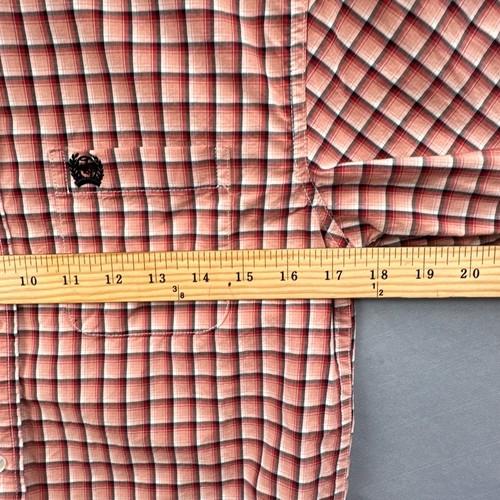 Cinch Western Shirt Boy 12 L Pink Red Plaid Cowboy Button Rodeo Ranch Farm Chore - Picture 11 of 13