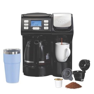 Hamilton Beach FlexBrew Trio 2 Way Coffee Maker Single Serve Fast Brew K-Cup Pod