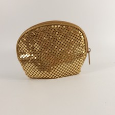 Vintage Gold-tone Metal Mesh Small Clutch Bag
