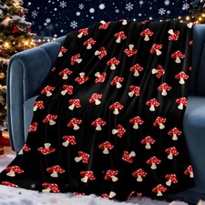 Mushroom Blanket, Birthday Gifts for Women Kids, Fall Christmas Red Mushroom ...
