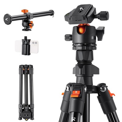 76 inch Tripod with Rotatable Multi-Angle Center Column,Lightweight Travel Ou...