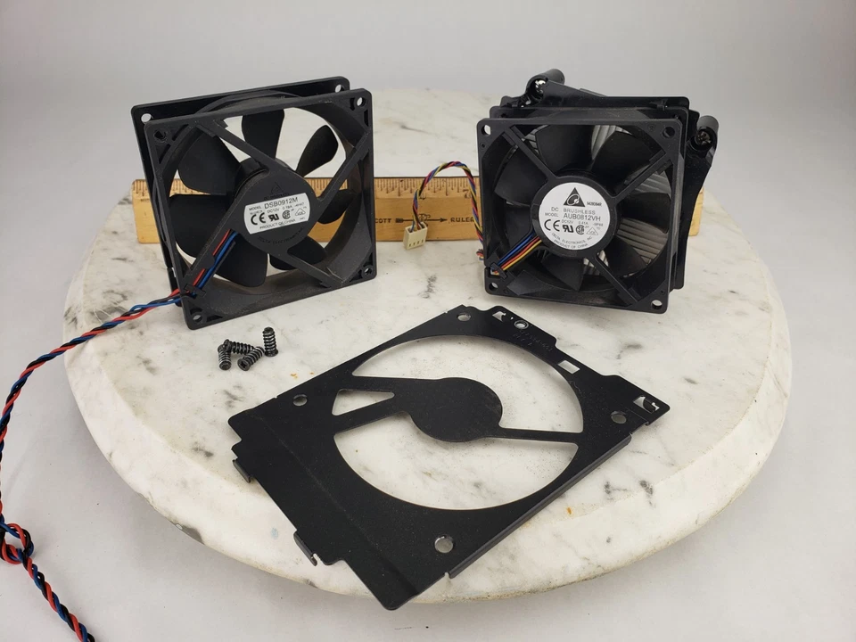 2x Ventilador de refrigeración para computadora - AUB0812VH Delta 12V Disipador de calor DSB0912M HP Escritorio Foto 2 de 4