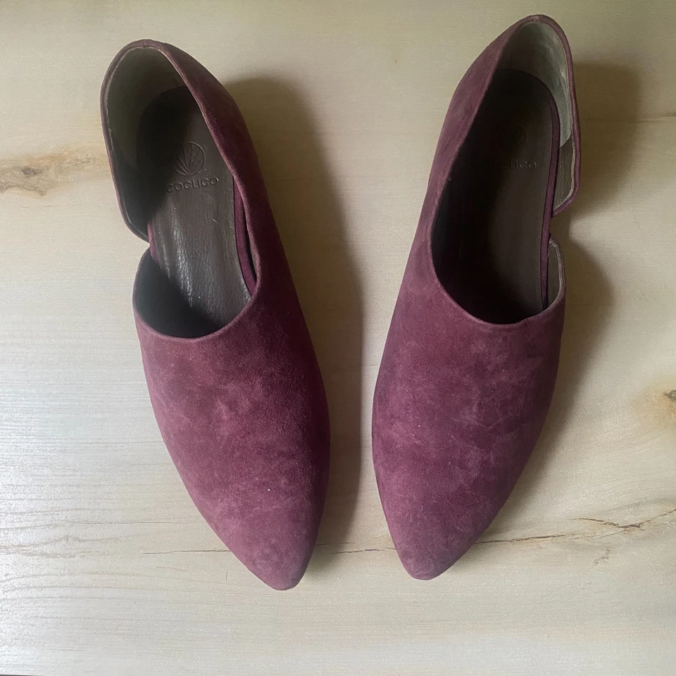 Coclico Doron Gamuza Plana Borgoña Nuevo en Caja D'Orsay Talla 37.5 7 España Boho Marroquí Foto 2 de 4