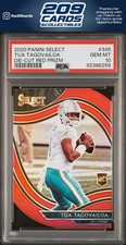 2020 Panini Select #345 Tua Tagovailoa Die-Cut Red Prizm PSA 10 Miami Dolphins