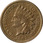 1862 Indian Cent ANACS EF45 Great Eye Appeal Nice Strike