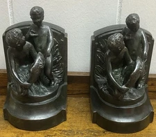 antique Stevens Hotel  1927 Grand Opening   bookends. Read story In description