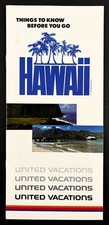 1987 Waikiki Oahu Hawaii HI United Airlines Vacations Vintage Travel Brochure