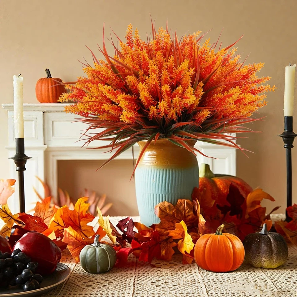 24 комплекта искусственных осенних цветов для улицы — цветы искусственной лаванды с обезьяной G - Изображение 3 из 4