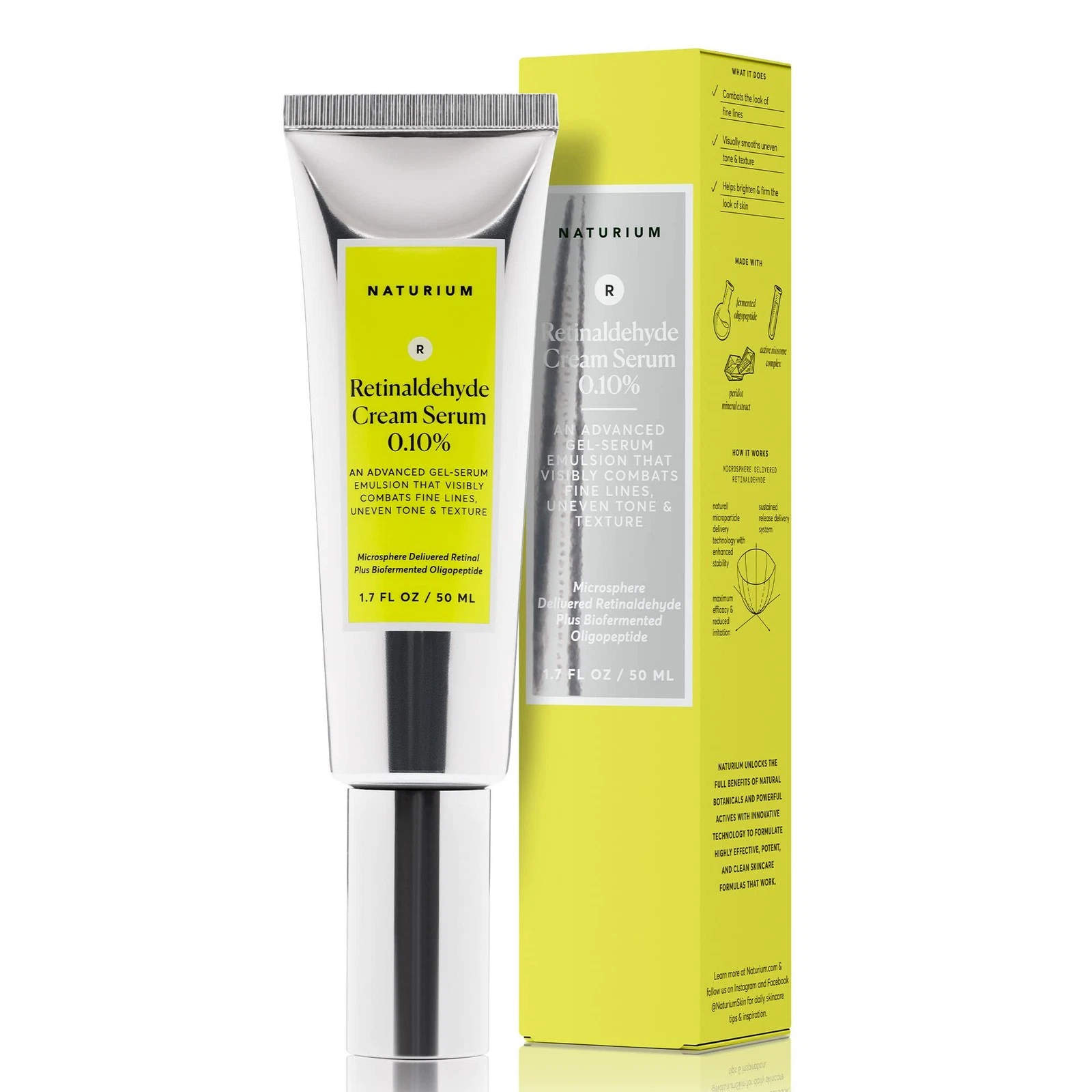 Naturium Retinaldehyde Cream Serum 0.10 - Anti-Aging Face Care 1.7 oz