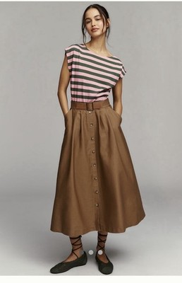 knee length dresses for ladies By Anthropologie Sleeveless A-Line Midi Dress – White Chocolate Couture main image 1