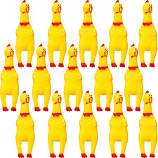 15 Pcs Rubber Screaming Chicken Queeze Novelty Toys Squeaky Noise Shrilling Shri