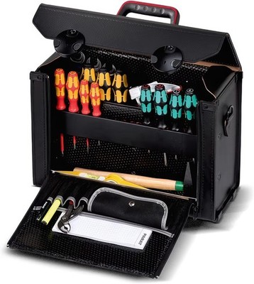 Robuster Leder Arbeitskoffer Parat Top Line 43 Werkzeuge