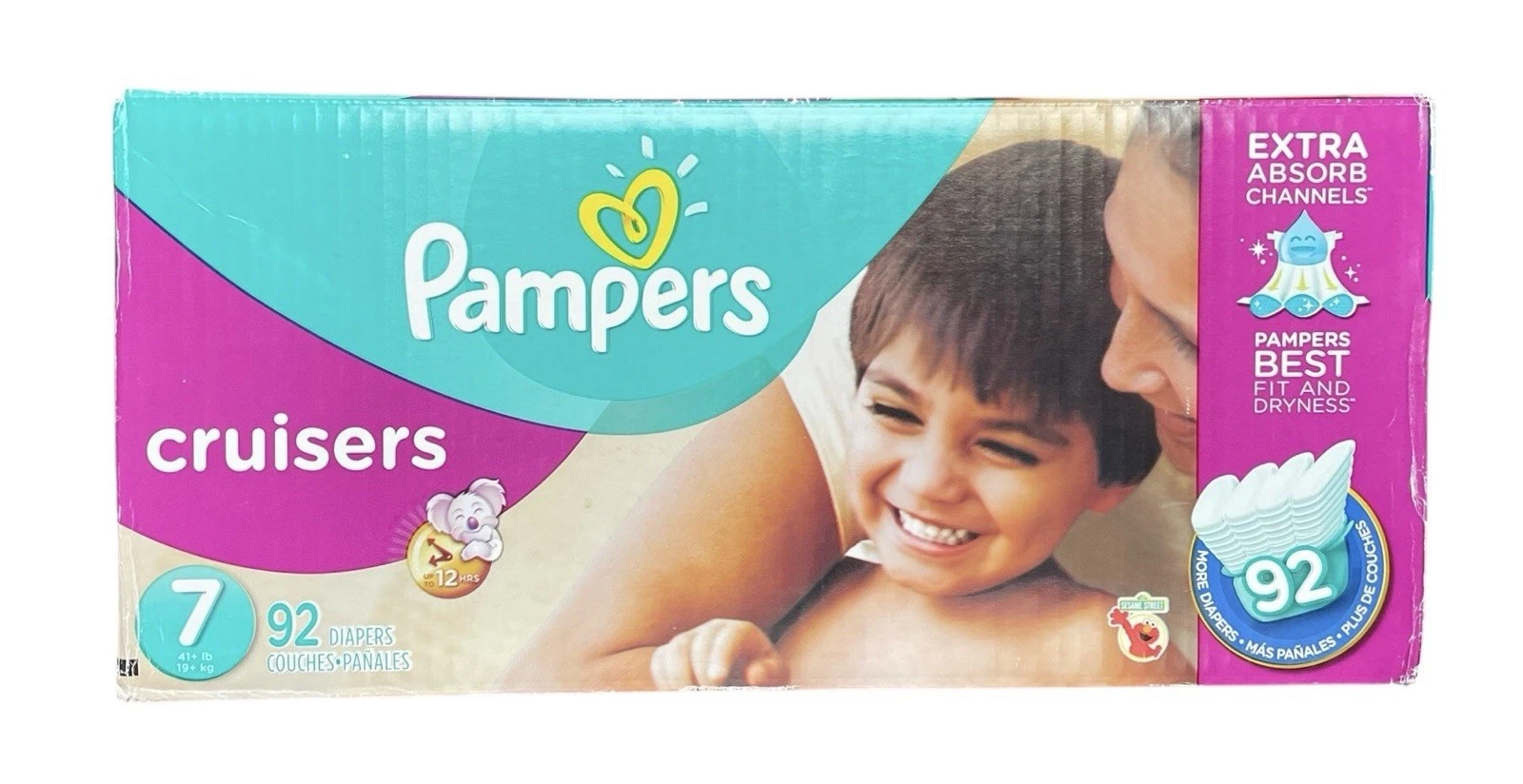 Pampers Cruisers Diapers Size 7 Sesame Street Characters 92 Count *Sealed*
Opens in a new window or 