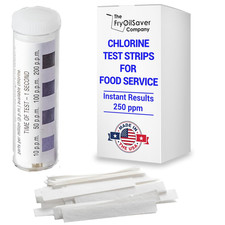 Chlorine Test Strips for Restaurants and Food Services, 1 X Vial of 100 Sanitize