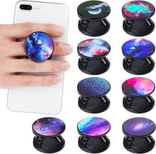 9 Pieces Cell Phone Grip Holder Collapsible Holder Colorful Self-Adhesive Finger