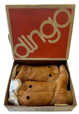 Vintage Dingo 9377 Women’s Brown Leather Pull On Boots, Size 5 D Kids 2.5 D