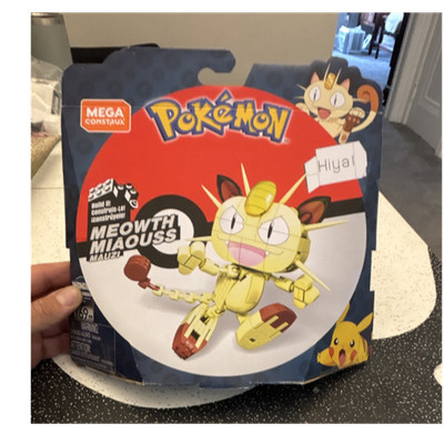 MEGA Construx Pokémon Meowth Miaouss Mauzi Building Set 169 Pieces GKX98