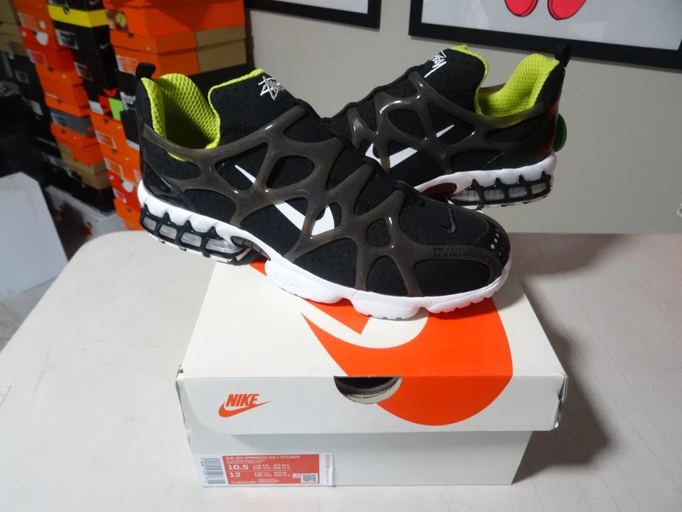 NEW DS - STUSSY X Nike AIR KUKINI SPIRIDON CAGE 2 BLACK SZ 10.5 MENS CJ9918 001 - Image 2 of 4