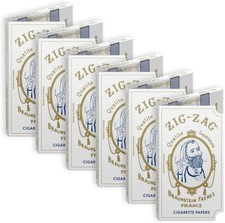 6x ZIG ZAG Original WHITE ROLLING PAPERS Single Wide 32 Lvs 6 PKS USA SHIPPER