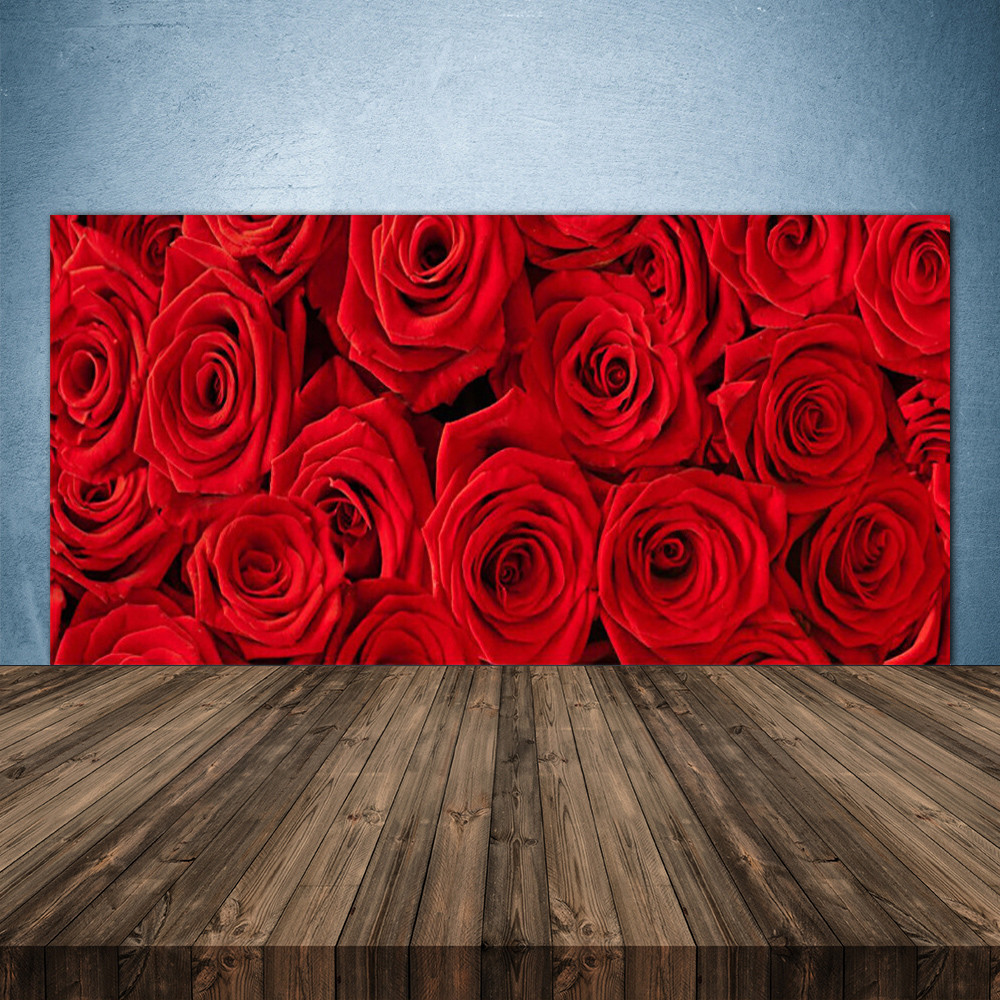 Crédence de cuisine en verre Securit 140x70 haut de gamme au design floral