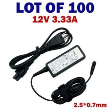 Lot of 100 Genuine Chicony 40W AC Power Adapter Charger 12V 3.33A 2.5 0.7mm w/PC