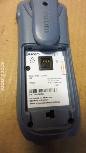 ASCOM D62 DH4-ACAA/2E Wireless DECT IP Handset Talker Phone Telephone INCL BATT - Afbeelding 2 van 3