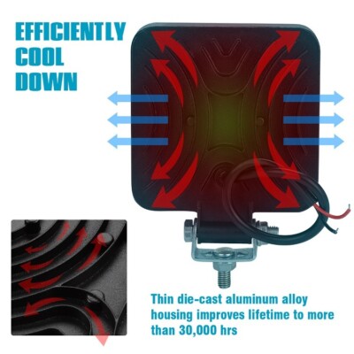 2 X 48 W Led Luce Da Lavoro Lampada 3800 Lm 6000 K 67IP Backup - Foto 5