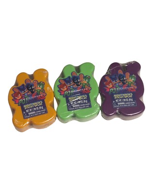 Lot Of 3 PJMasks PJ MASKS Night Ninja's Sticky Splat Putty 1.76oz Ea. New/Sealed