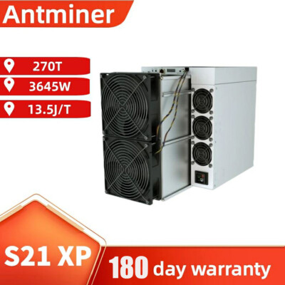 New Antminer S21 XP 270TH/s 3650W BTC BCH Miner With Bitmain Warranty