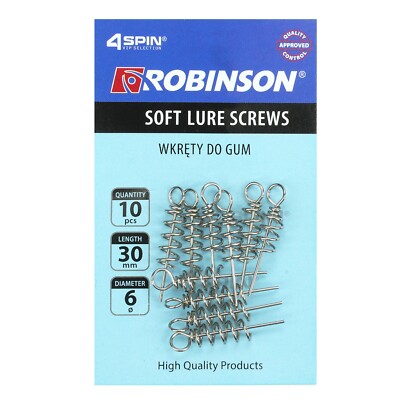 10x ROBINSON 4SPIN SCHRAUBE, DREHSPIRALEN FÜR KÖDER GUMMIKÖDER SYSTEM GUMMIFISCH