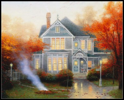 Amber Afternoon - DIY Chart Counted Cross Stitch Patterns Needlework DMC Color 