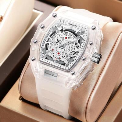 KIMSDUN Transparent Men's Watch Quartz Wristwatch Luminous Waterproof watch