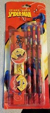 Marvel SPIDER- MAN Stationary Set Pencils Note Pad Ruler Sharpner Eraser