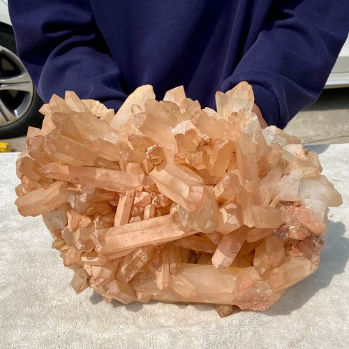 18.2LB Large Natural Clear White Quartz Crystal Cluster Energy Healing Specimen - Afbeelding 6 van 21