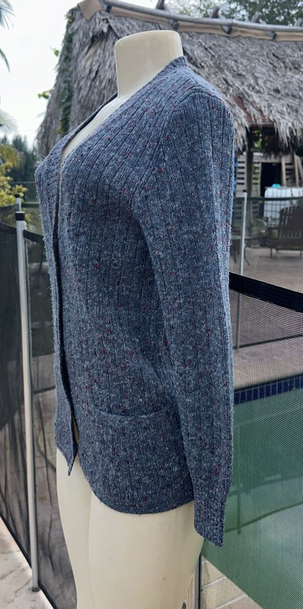 Maglione cardigan vintage Saint Laurent Rive Gauche misto lana maglia taglia M