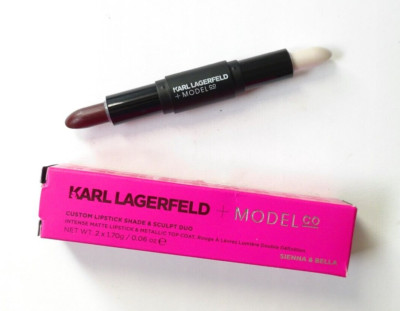 Karl Lagerfeld + ModelCo Custom Lipstick Shade & Sculpt Duo in Sienna & Bella