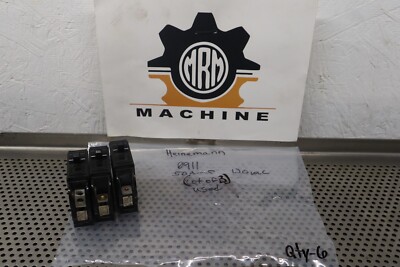 Heinemann 0911 50A Circuit Breakers 1-Pole 120VAC (Lot of 3)