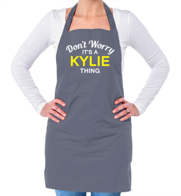 Mach dir keine Sorgen, es ist eine KYLIE-Sache! Unisex Erwachsene Schürze Nachname Wunschname Familie
