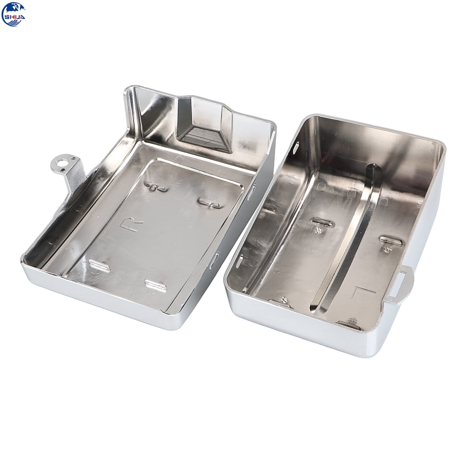 Chrome Left Right Battery Side Fairing Cover For Harley Dyna Low Rider 2006-2017