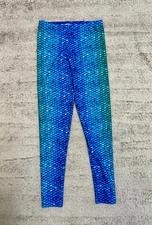 Sun Tail Blue Lagoon Mermaid Leggings Swimmable NEW Scale Print