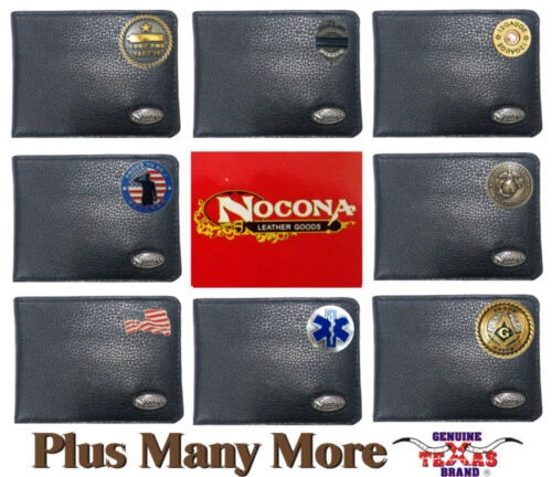 Черные кожаные мужские бумажники Nocona