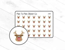2149~~Reindeer Date Covers Planner Stickers.