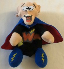 Mega Warheads Wally Dudes Superhero Wally 7  Bean Bag Plush W/ Stash Pocket RARE