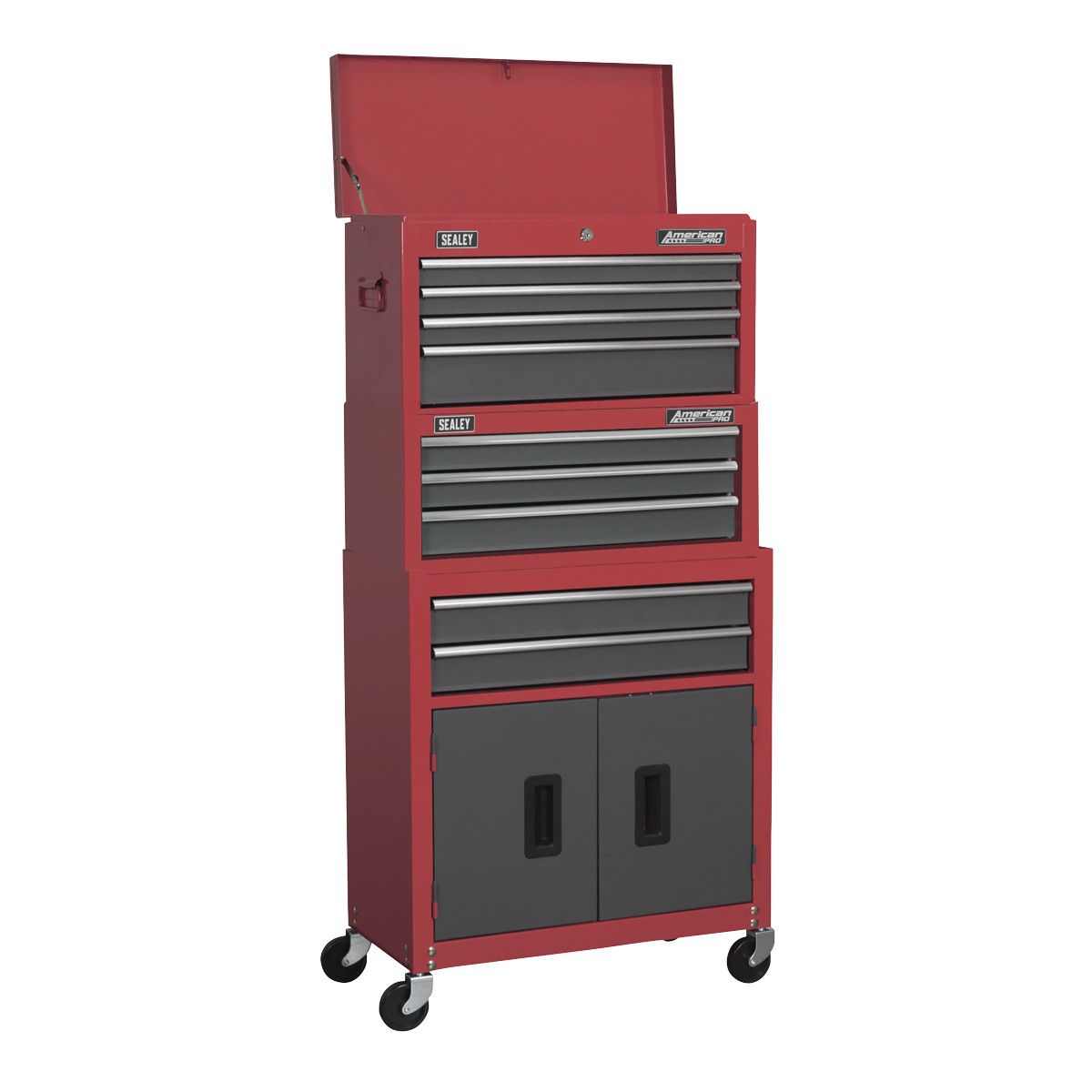 Sealey AP2200BBSTACK Rollcab, Mid-Box & Topchest Stack - Red