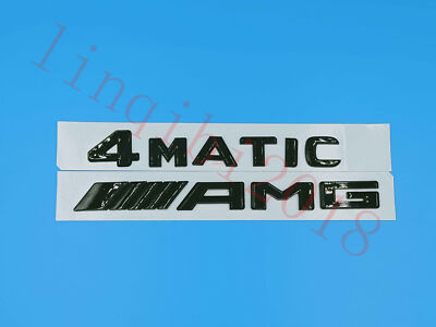 NEW Gloss Black 4 MATIC AMG Letters Trunk Embl Badge Sticker for Mercedes Benz