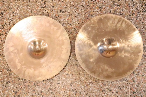 Zildjian 13" A. & Cie Constantinople Hi Hat Cymbals 652gs 1,047gs Vintage 1970's - Picture 10 of 16