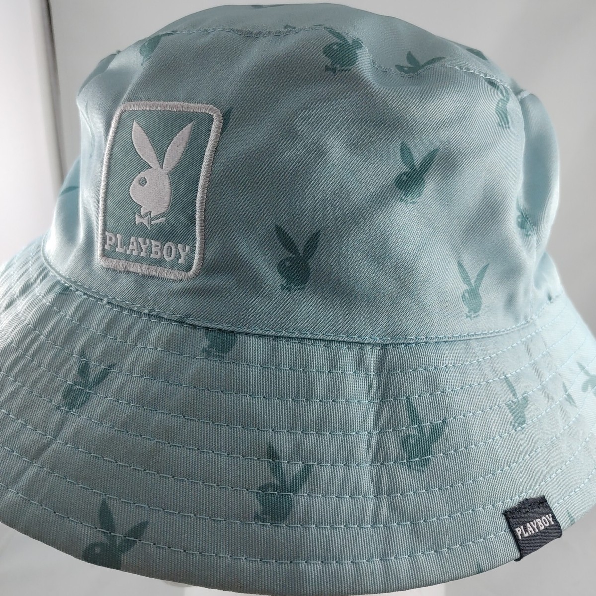 Playboy Bunny Bucket Sun Hat Adult One Size Blue Green 