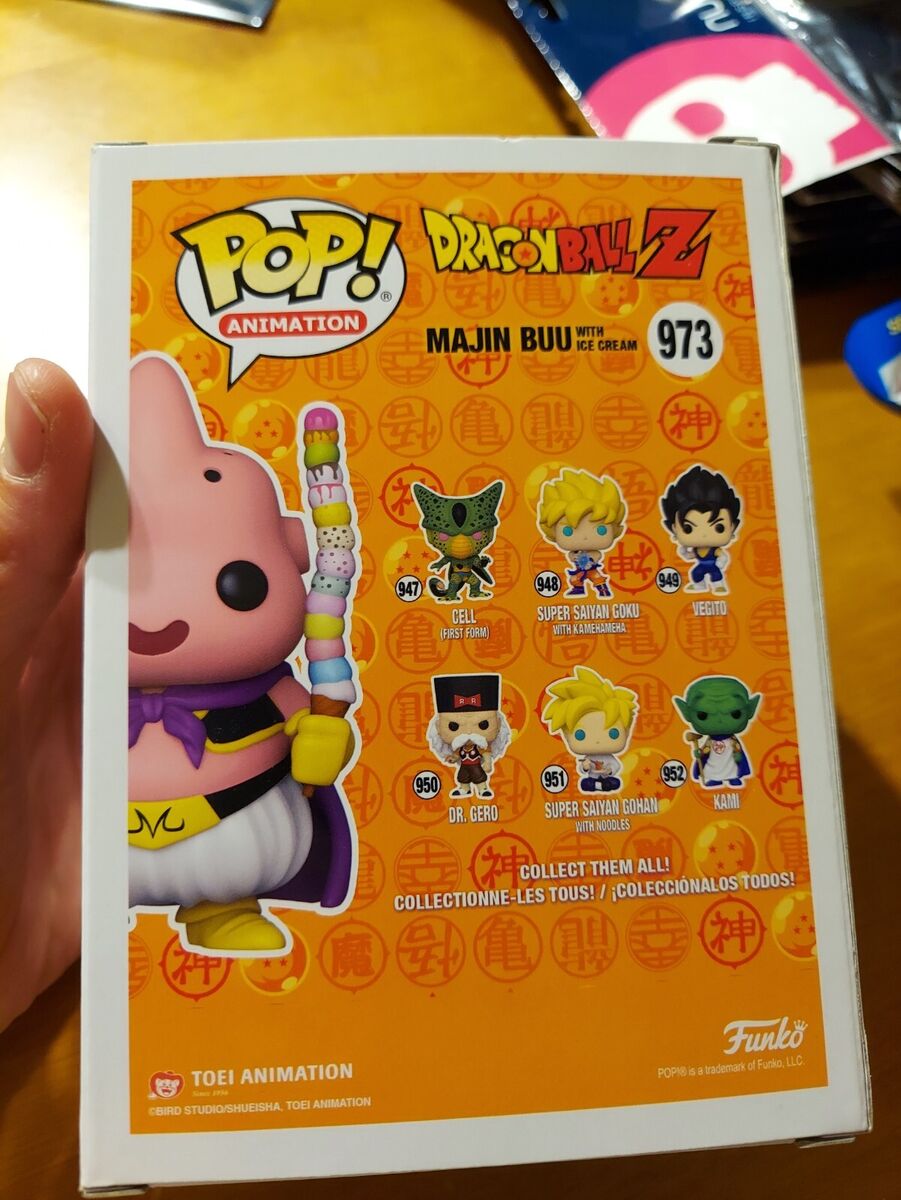 Funko Pop Dragon Ball Z Majin Buu with Ice Cream # 973 Funko Pop Dragon Ball Z Majin Buu with Ice Cream # 973