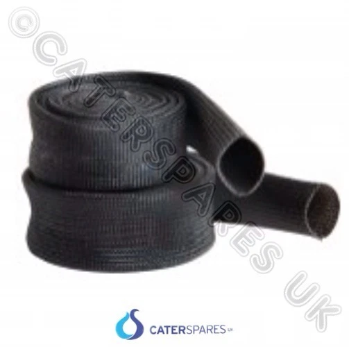 CATERSPARESUK HEAT RESISTANCE SLEEVING FOR CABLE WIRE HIGH TEMP PER METRE LENGTH 4MM BLACK